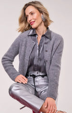 Load image into Gallery viewer, Olsen Shimmer Blouse Grey
