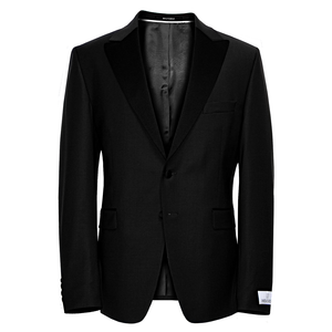 Wilvorst Black Peaked Lapel Dinner Jacket Regular Length