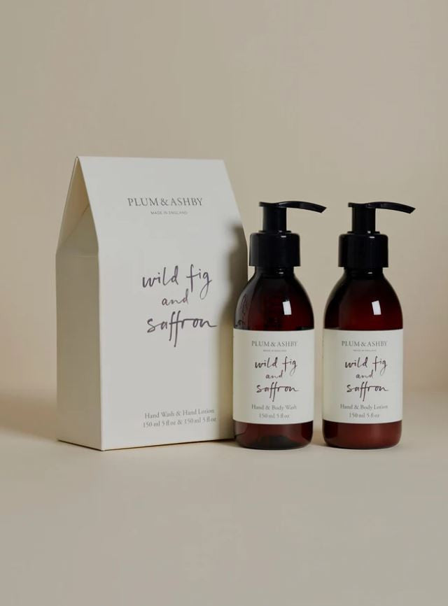 Plum & Ashby Wild Fig & Saffron Wash and Lotion Set-NATURAL