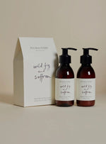 Load image into Gallery viewer, Plum &amp; Ashby Wild Fig &amp; Saffron Wash and Lotion Set-NATURAL
