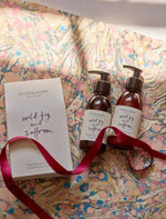 Load image into Gallery viewer, Plum &amp; Ashby Wild Fig &amp; Saffron Wash and Lotion Set-NATURAL
