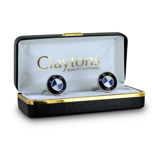 BMW Rhodium Cufflinks