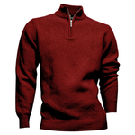 Load image into Gallery viewer, Franco Ponti Massoti Fine Merino Wool Half Zip Wine
