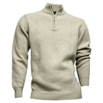 Load image into Gallery viewer, Franco Ponti Massoti Fine Merino Wool Half Zip Beige
