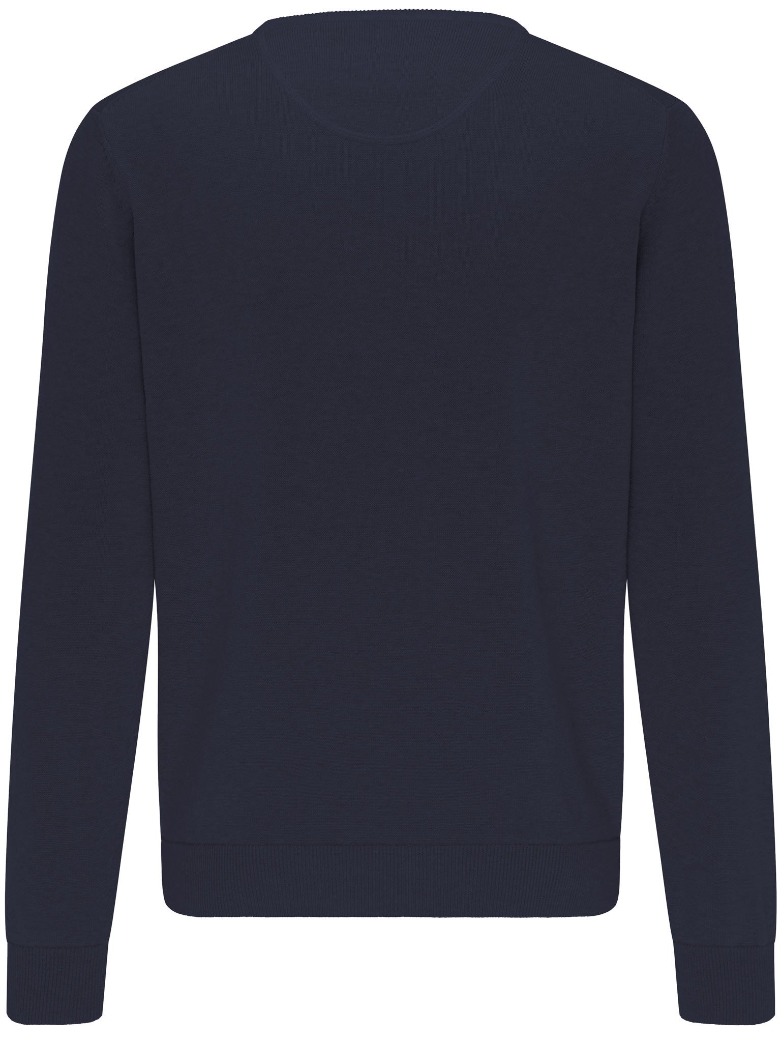 Fynch Hatton Classic Cotton Crew Neck Sweater Navy