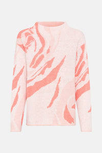 Olsen Zebra Print Jumper -APRICOT