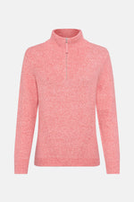 Load image into Gallery viewer, Olsen Half Zip Jumper -CORAL
