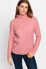 Load image into Gallery viewer, Olsen Half Zip Jumper -CORAL
