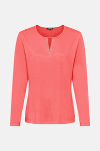 Olsen Long Sleeve Top -CORAL