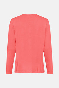 Olsen Long Sleeve Top -CORAL