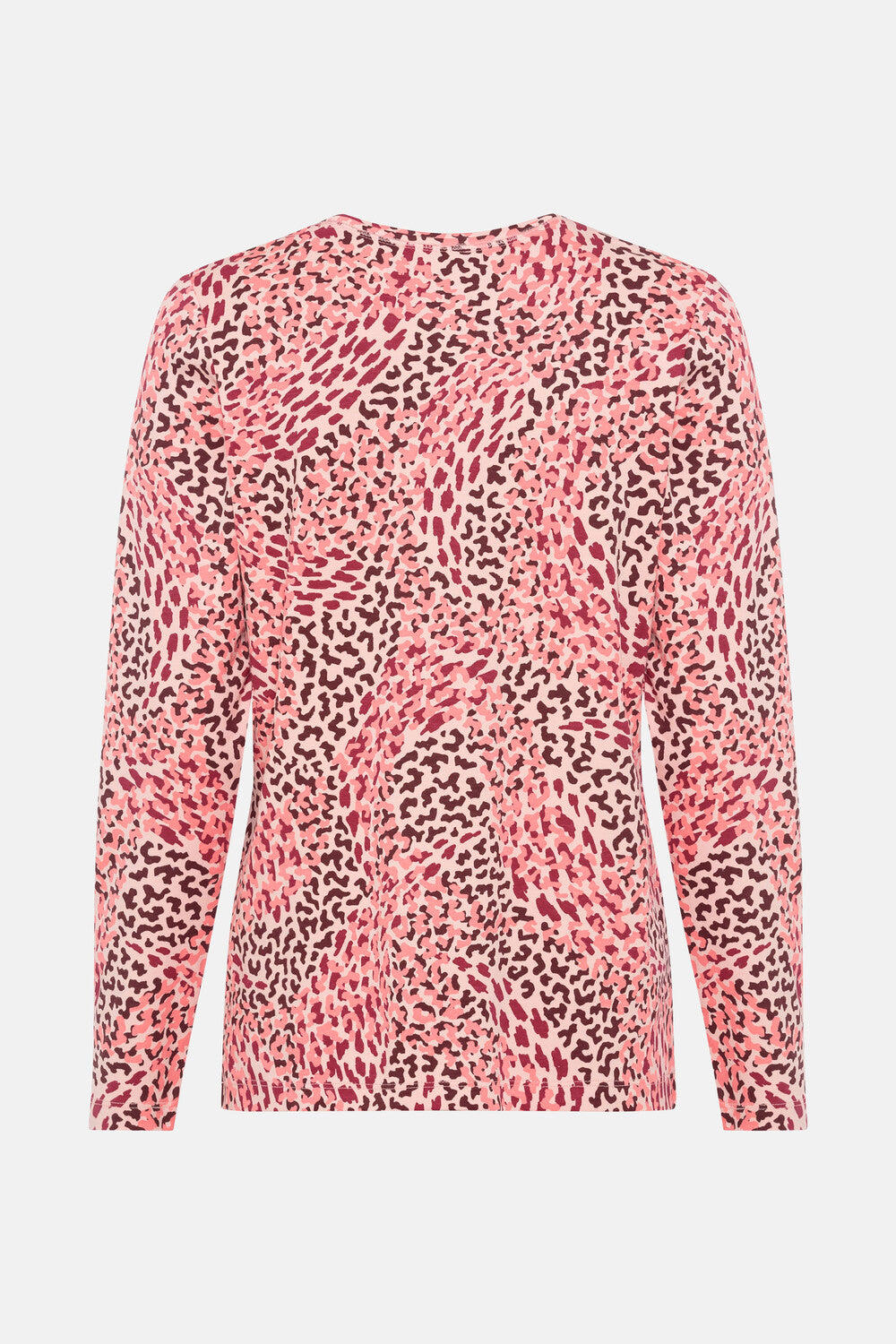 Olsen Animal Print Top -CORAL