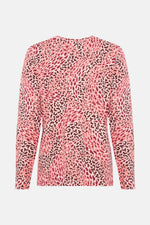 Load image into Gallery viewer, Olsen Animal Print Top -CORAL
