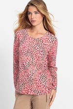 Load image into Gallery viewer, Olsen Animal Print Top -CORAL
