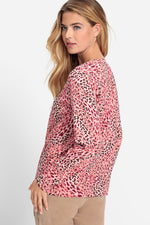 Load image into Gallery viewer, Olsen Animal Print Top -CORAL
