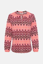 Load image into Gallery viewer, Olsen Zigzag Blouse -CORAL
