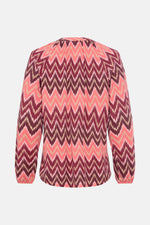 Load image into Gallery viewer, Olsen Zigzag Blouse -CORAL
