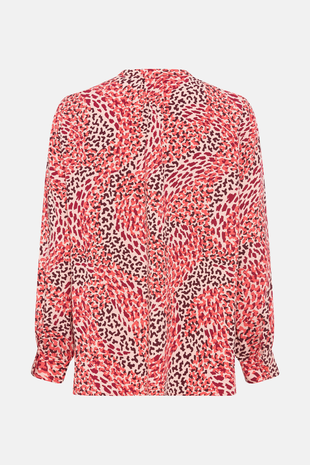 Olsen Animal Print Shirt -CORAL