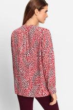 Load image into Gallery viewer, Olsen Animal Print Shirt -CORAL
