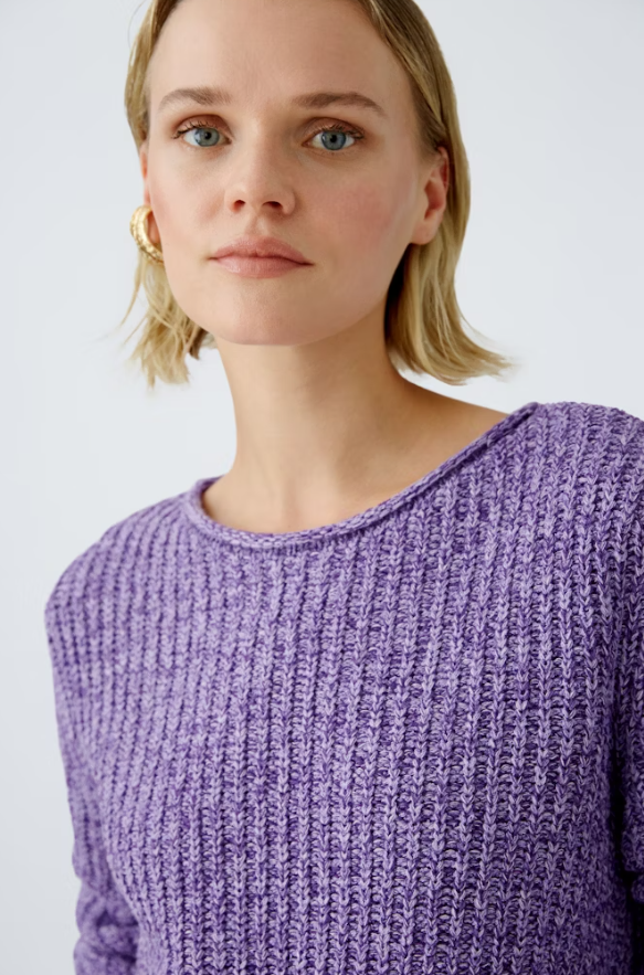 Oui Knitted Pullover Purple