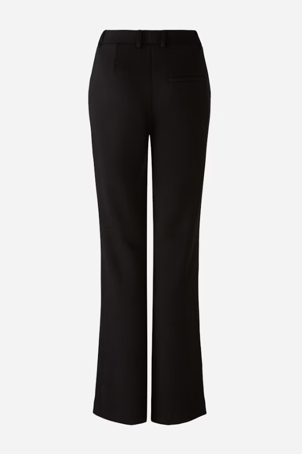 Oui Jersey Flared Trousers Black