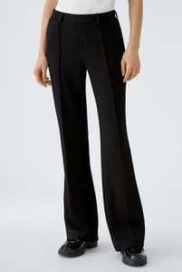 Oui Jersey Flared Trousers Black