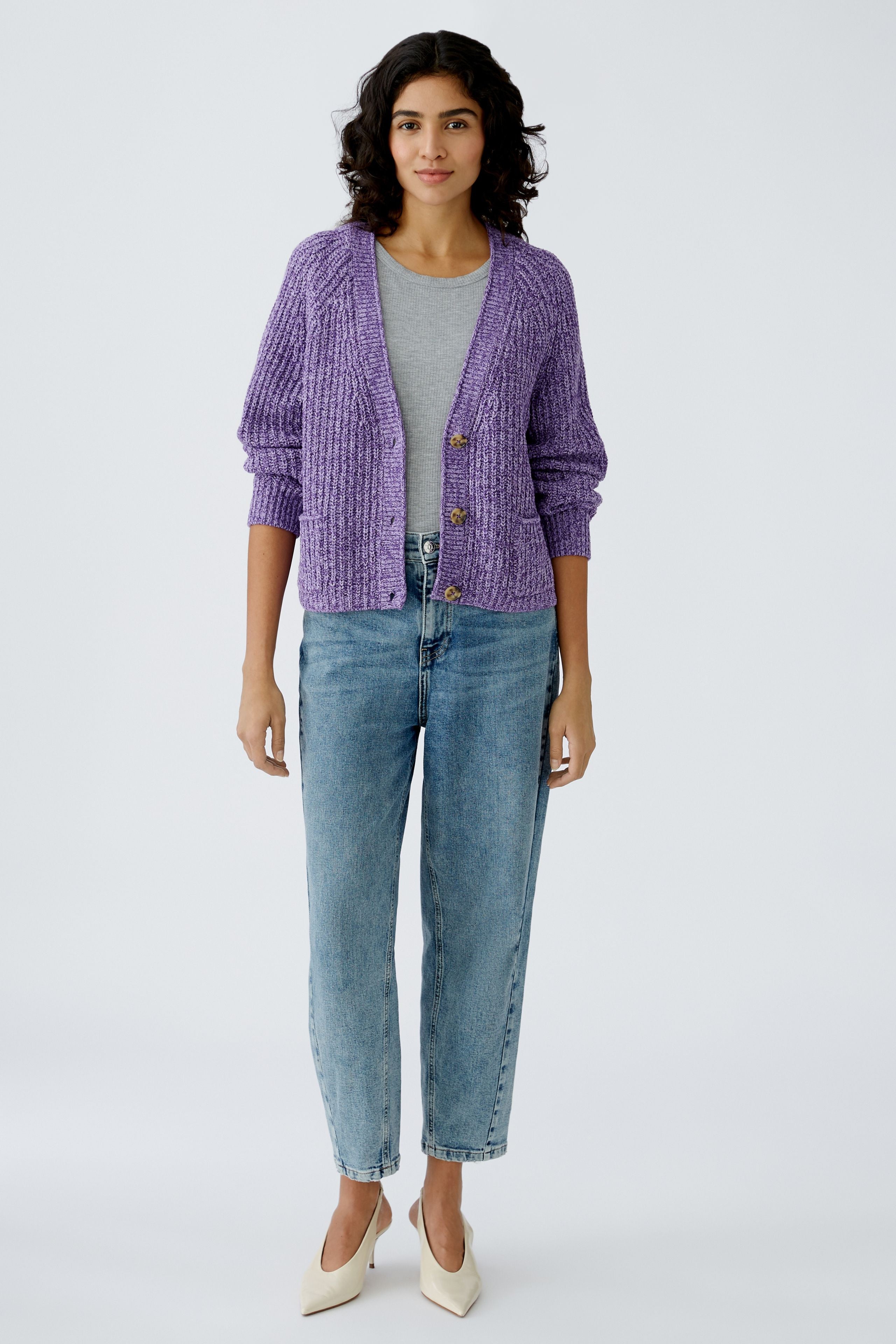 Oui Casual Cardigan Purple