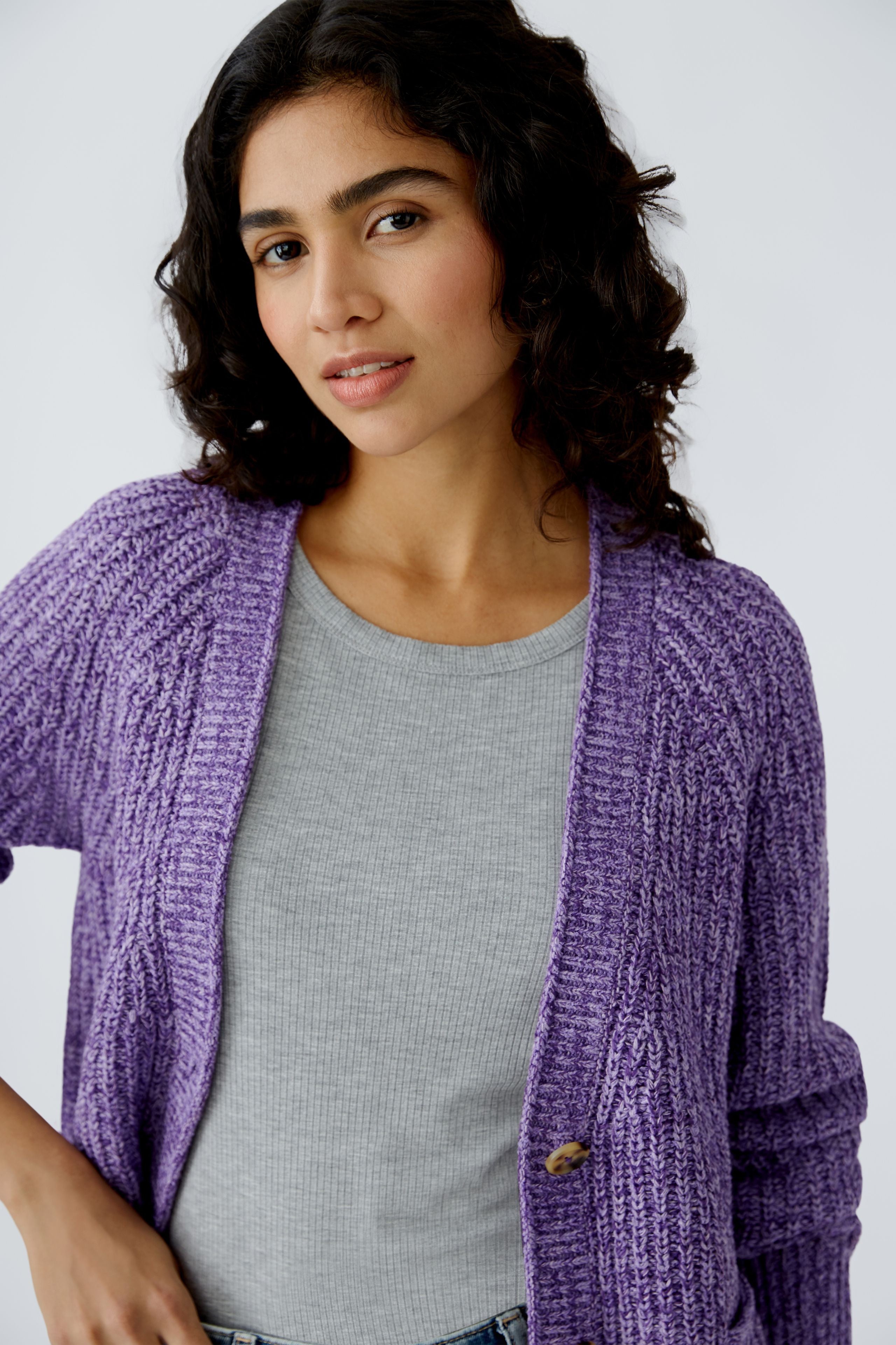 Oui Casual Cardigan Purple