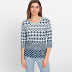 Load image into Gallery viewer, Olsen Patterned Top -BLUE
