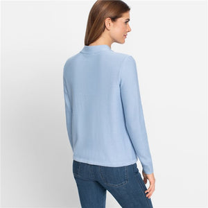 Olsen Full Zip Cardigan -BLUE