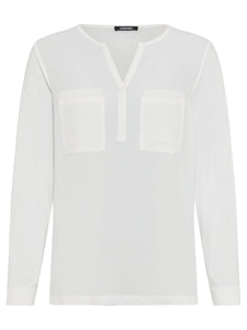 Olsen Long Sleeve Blouse -OFF WHITE