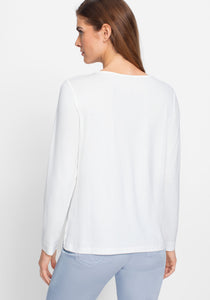 Olsen Long Sleeve Blouse -OFF WHITE