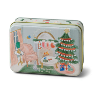Livingroom Persimmon & Chestnut Tin Candle