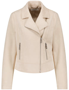 Gerry Weber Faux Suede Jacket -STONE