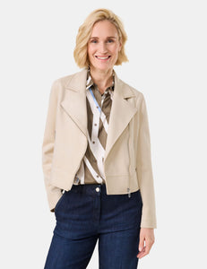 Gerry Weber Faux Suede Jacket -STONE