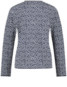 Gerry Weber Jacquard Jumper -NAVY