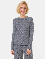 Load image into Gallery viewer, Gerry Weber Jacquard Jumper -NAVY
