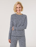 Load image into Gallery viewer, Gerry Weber Jacquard Jumper -NAVY
