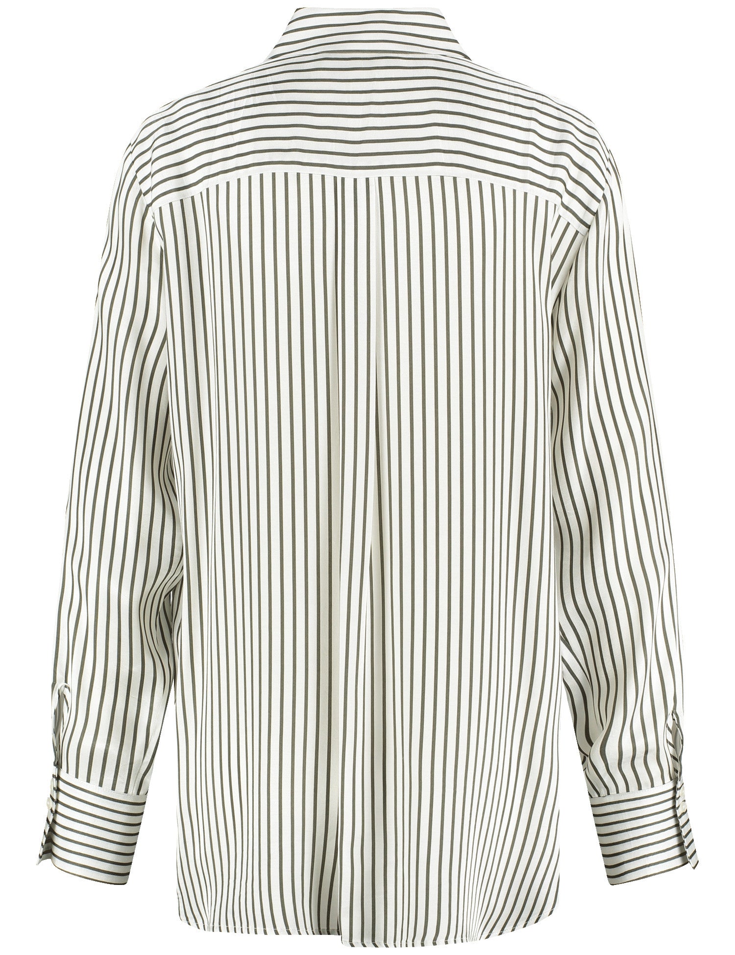 Gerry Weber Stripe Satin Shirt -KHAKI