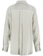 Load image into Gallery viewer, Gerry Weber Stripe Satin Shirt -KHAKI
