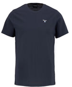 Load image into Gallery viewer, Barbour Navy Tartan Trim Pique T-Shirt
