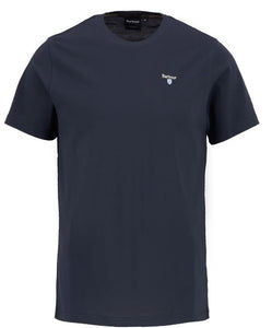 Barbour Navy Tartan Trim Pique T-Shirt