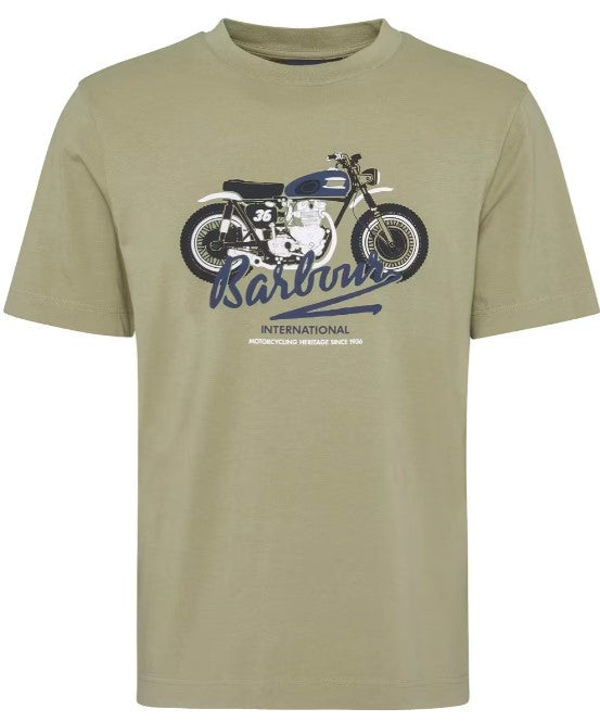 Barbour International Olive Stonebridge Graphic T-Shirt