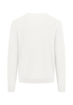 Load image into Gallery viewer, Fynch Hatton Classic V-Neck Cotton Sweater Off White
