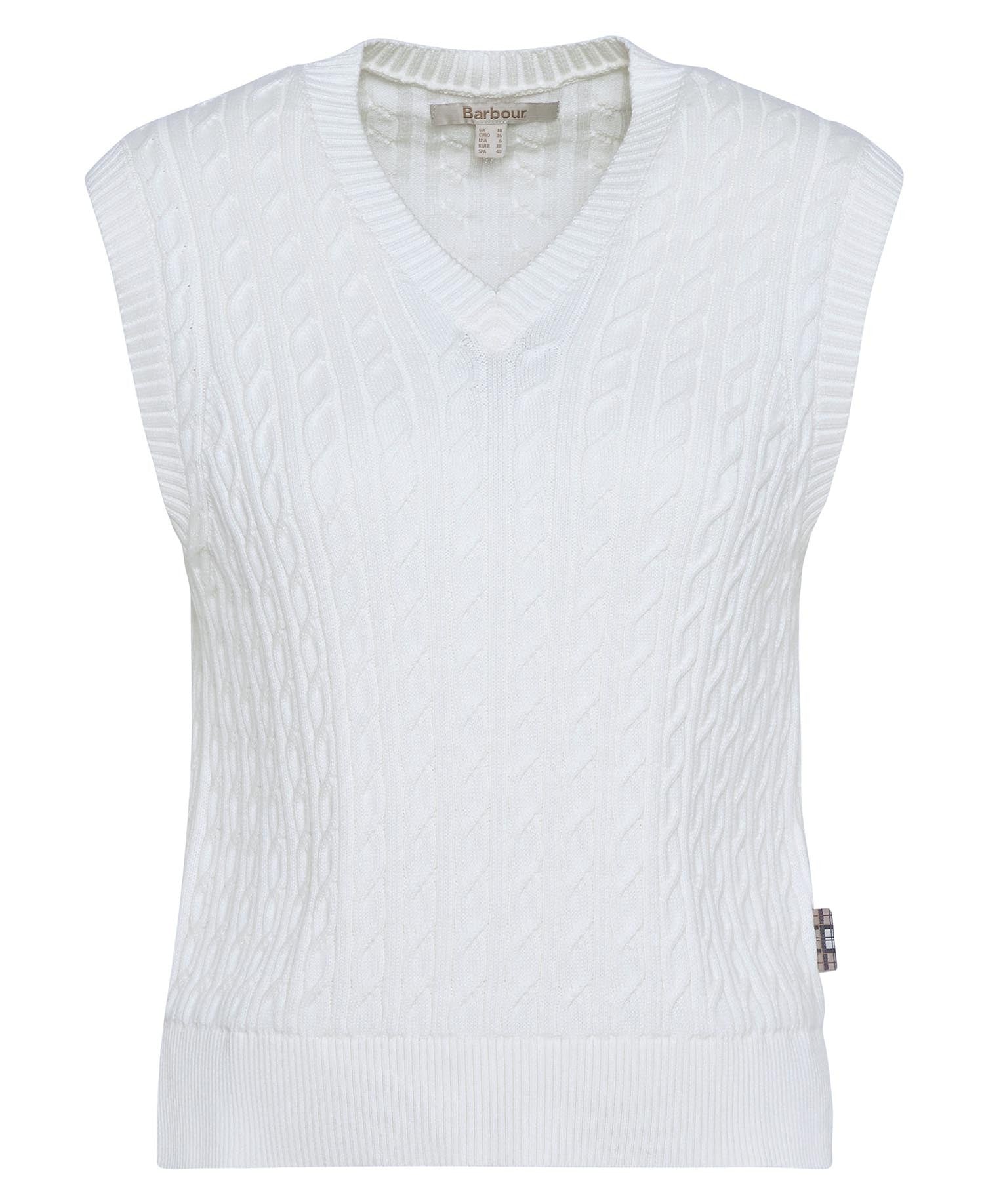 Barbour Hartland Sleeveless Knit Cloud