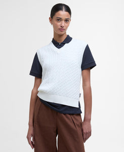 Barbour Hartland Sleeveless Knit Cloud