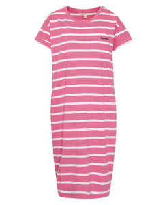 Barbour Otterburn Stripe Dress Pink