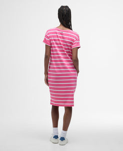 Barbour Otterburn Stripe Dress Pink