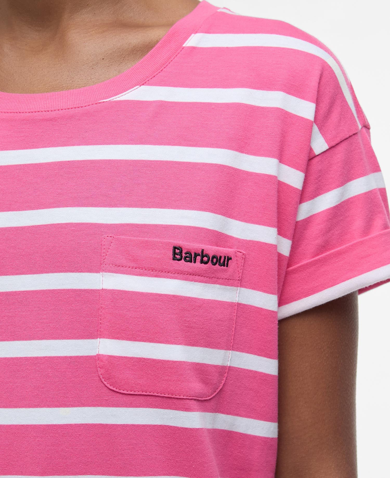 Barbour Otterburn Stripe Dress Pink