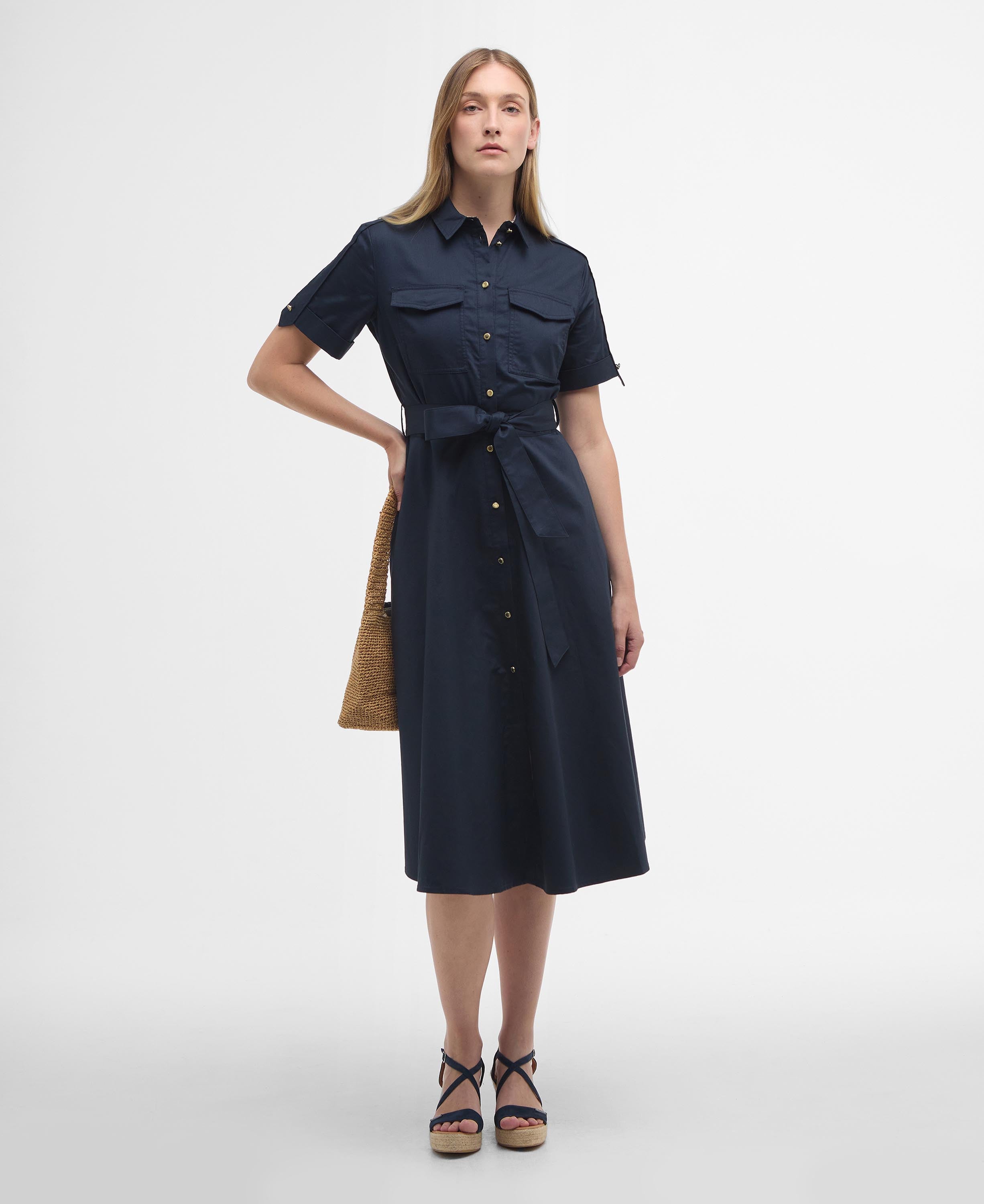 Barbour Ivy Midi Dress Navy