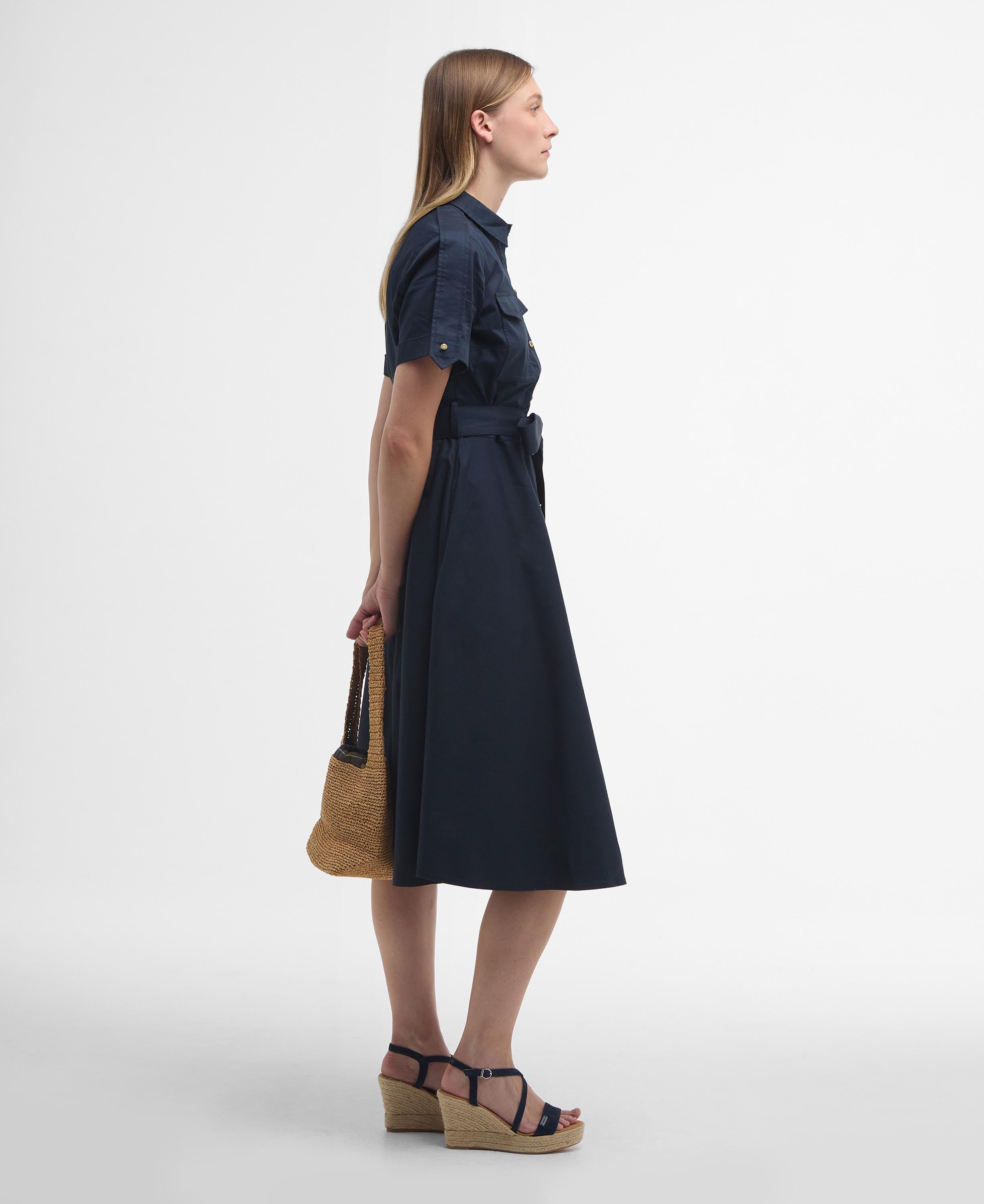 Barbour Ivy Midi Dress Navy